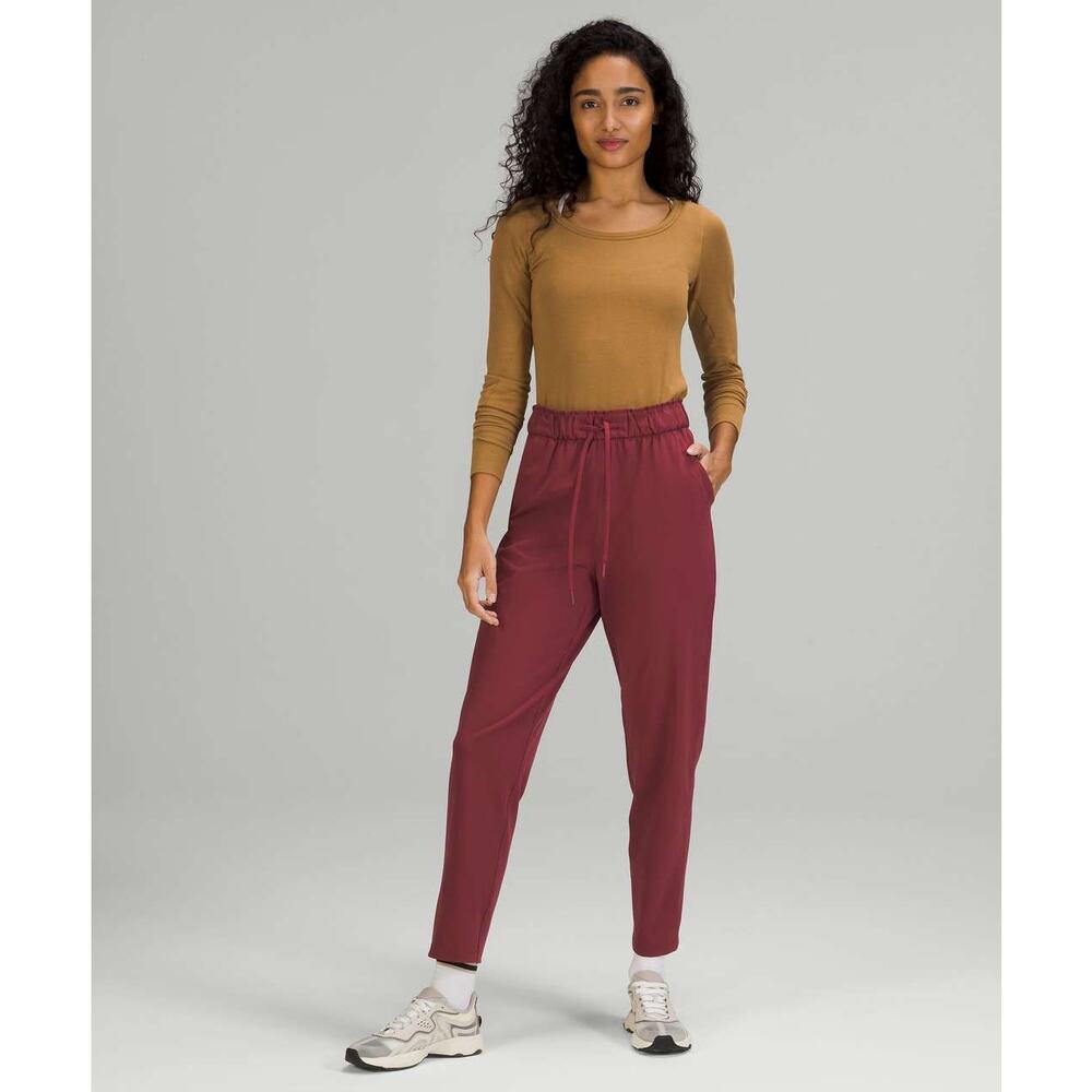 Lululemon Stretch High-Rise Pant 7/8 Length Size 8 Mulled Wine VGUC